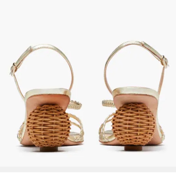 NWT Kate Spade Valencia Braided Speherical-Heel Sandals - Picture 8 of 9